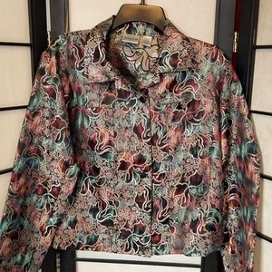 Multicolored Metallic Jacquard Jacket